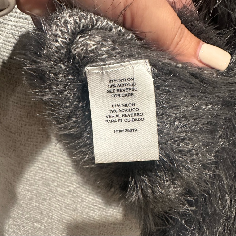 NWT Women’s Joseph A. Eyelash Sweater Crew Charcoal Dot Fuzzy Soft Pullover XL. - Picture 6 of 7